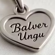 kalung liontin pria dan wanita berkode balver ungu berantai