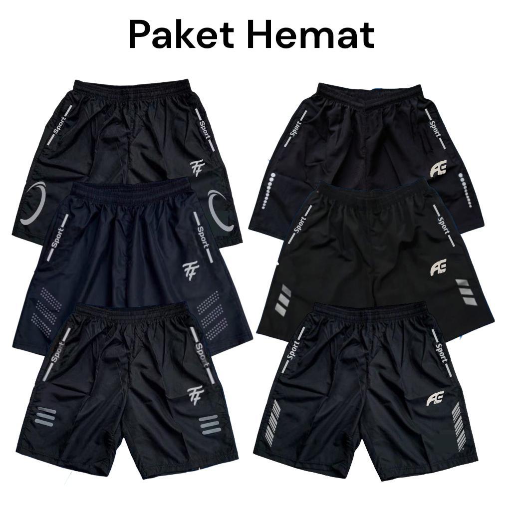 90rb dapat 5 Pcs Celana Pendek Olahraga Saku Resleting