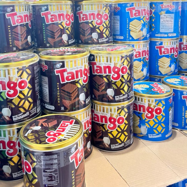 TERMURAH TANGO WAFER KALENG COKELAT TANGO WAFER KALENG VANILLA 240g