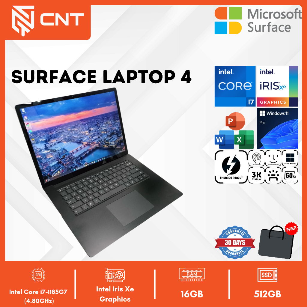 Laptop Microsoft surface laptop 4 core i7-1185G7 (16/512GB) Touchscreen