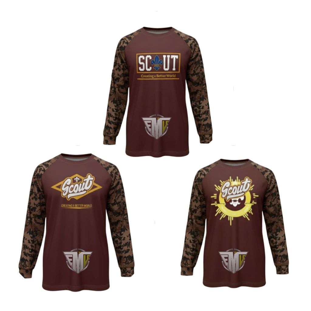 kaos pramuka scout loreng pramuka kaos reglan pramuka