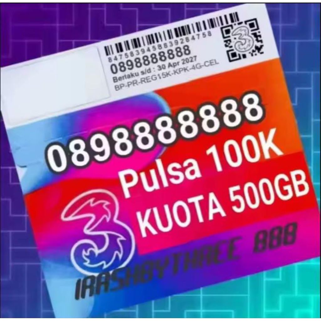 bisa cod kartu perdana cantik tri 10 digit promo akhir tahun