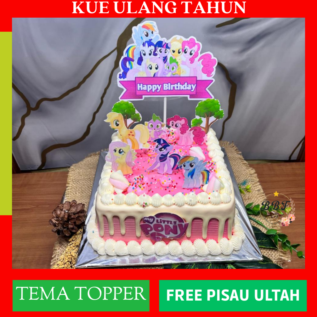 Kue Ultah topper Ulang Tahun  /Topper Ultah / Cake Ultah / Birthday Cake / Cake topper