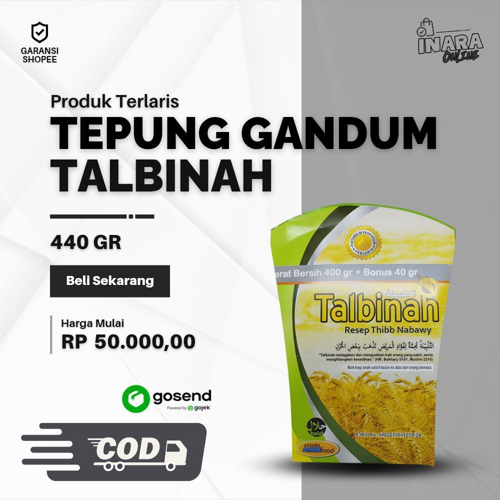 Tepung Talbinah 400gr (+40gr) - Assabil Amin Food Tepung Gandum