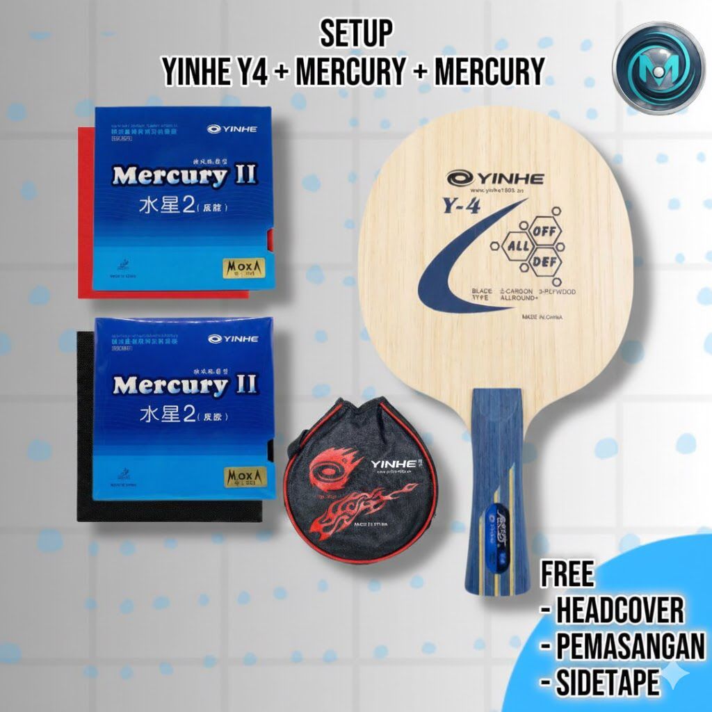 Maestro Spin - Bundling - Yinhe Y4 Carbon Allround+ 2 Yinhe Mercury II – Bet Tenis Meja – Spin Tingg