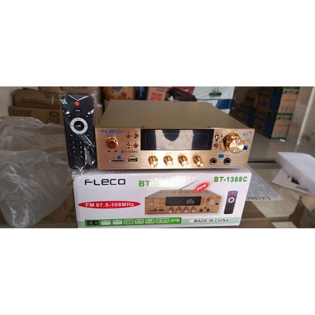 Amplifier Fleco BT-1388C - Ampli Fleco 1388C - Amplifier Bluetooth//AMPLI KARAOKE FLECO BT-138C