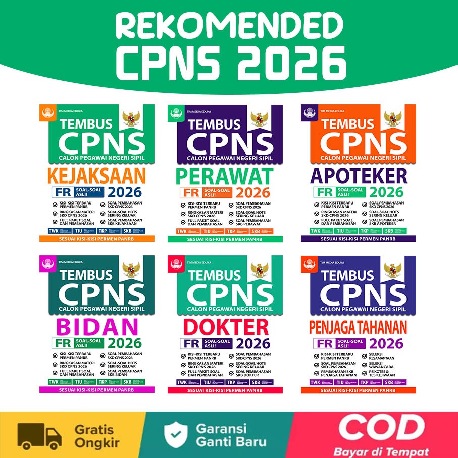 Buku CPNS 2026 - CPNS BIDAN - CPNS PERAWAT - CPNS APOTEKER - CPNS DOKTER - CPNS PENJAGA TAHANAN - So