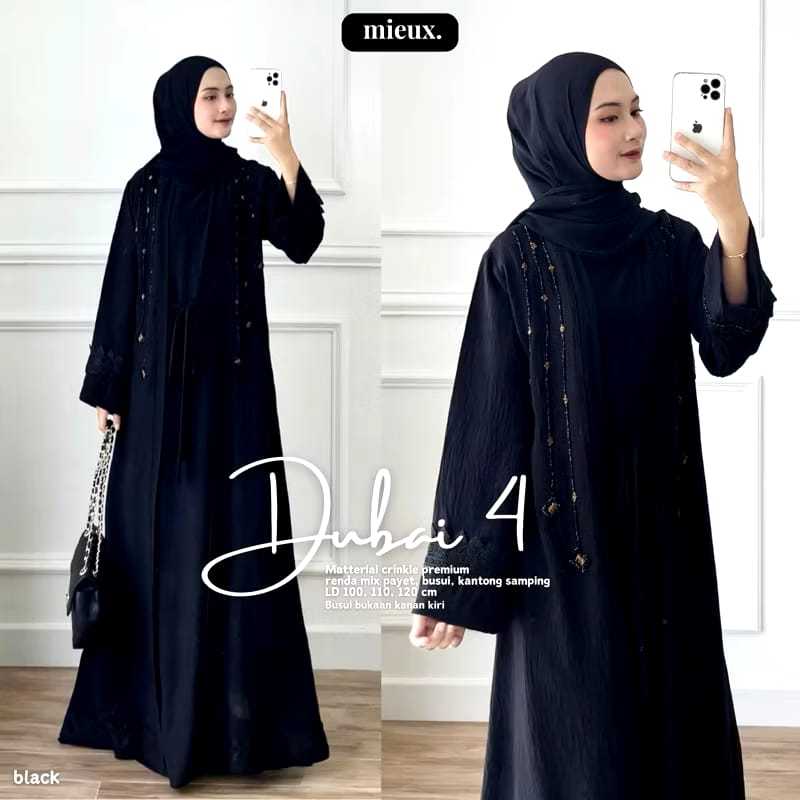 Cod Dubai Abaya Crincle Mix Renda Premium // Gamis Abaya Turkey Super Jumbo M L Xl Xxl 3Xl 4Xl //