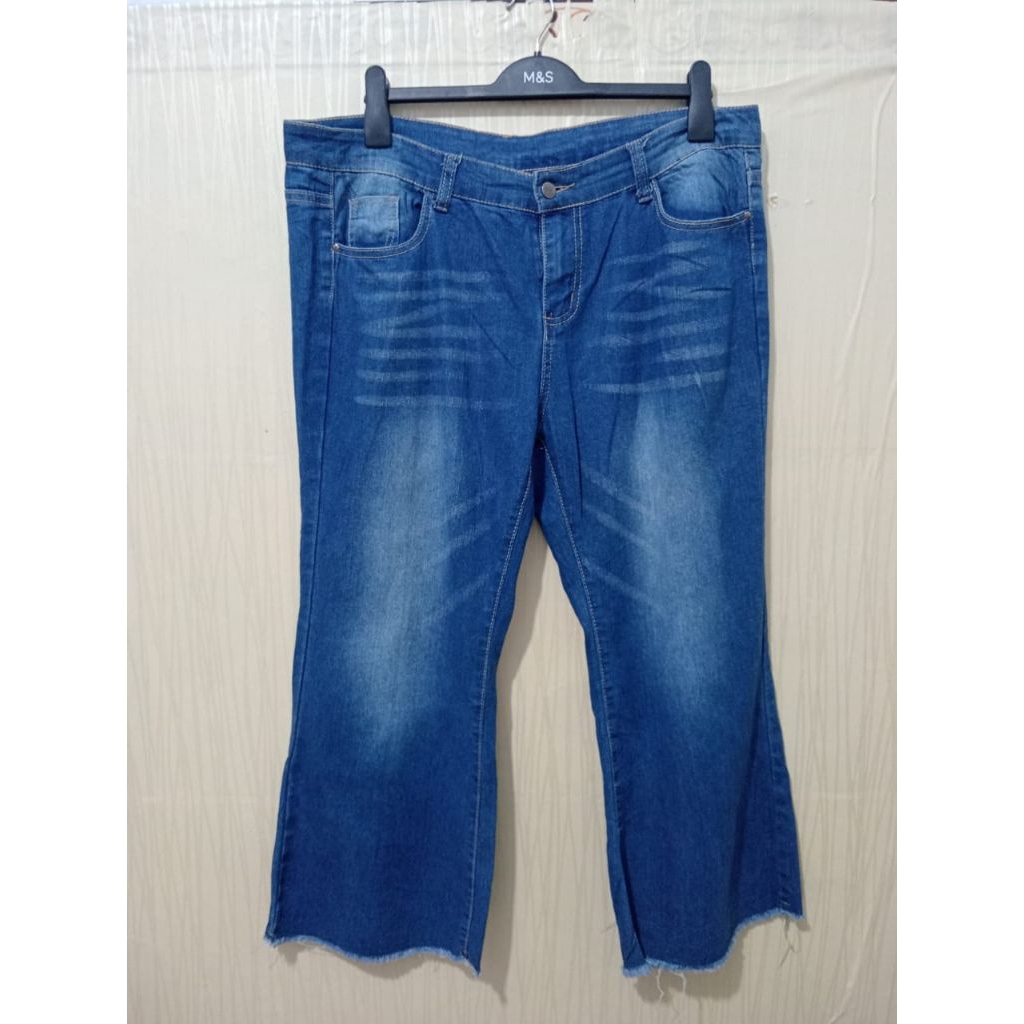 celana soft jeans  jumbo branded uniqlo