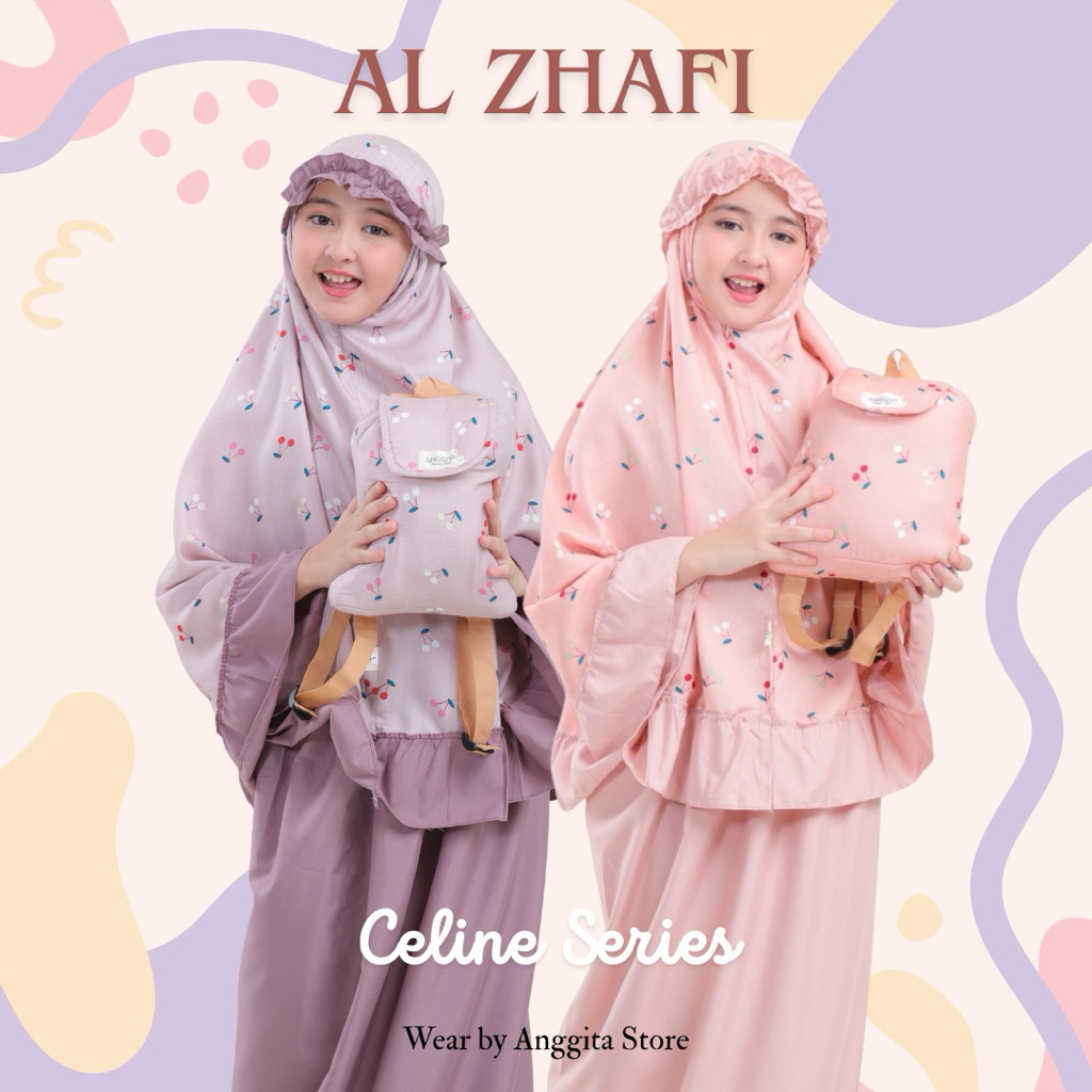 Mukena Anak Perempuan CELINE | Dengan Rayon Premium Yang Cocok Di Bawa Mengaji - Sekola Dengan Tas G
