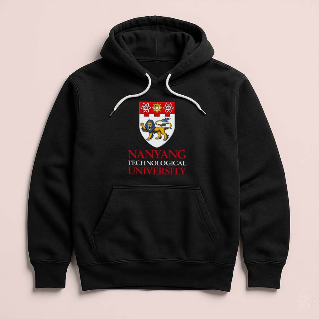 Hoodie NTU Nanyang Technological University Singapore Unisex Sweater Fleece Black Hitam Cloth