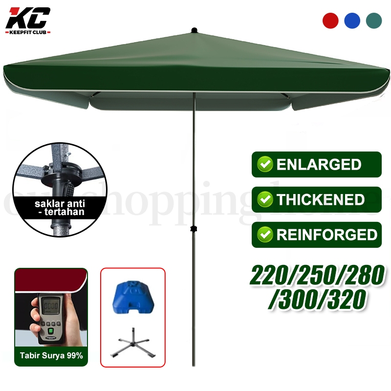 Payung Tenda 250 Cm / Payung Kotak 220cm Payung Cafe / Double Layer Tenda Cafe Jualan Payung Tenda /
