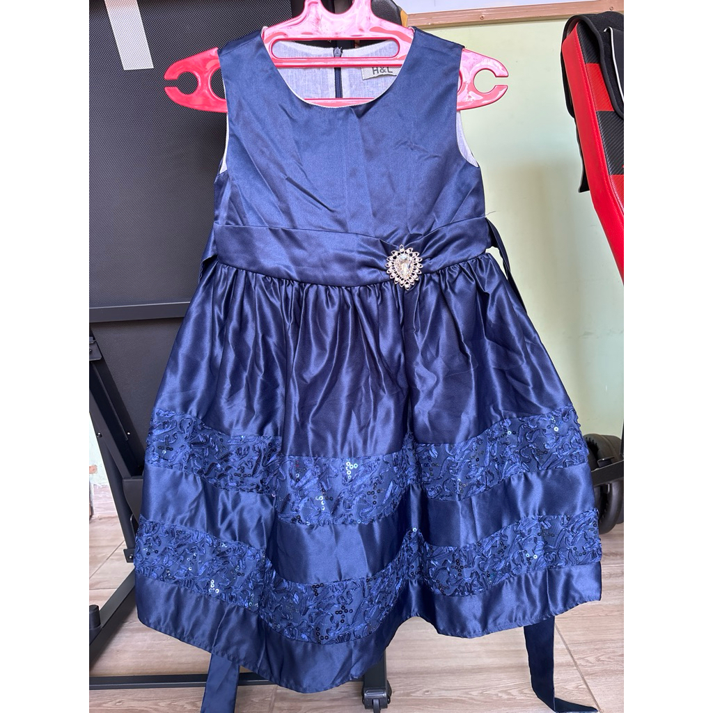 Dress renda navy / biru dongker