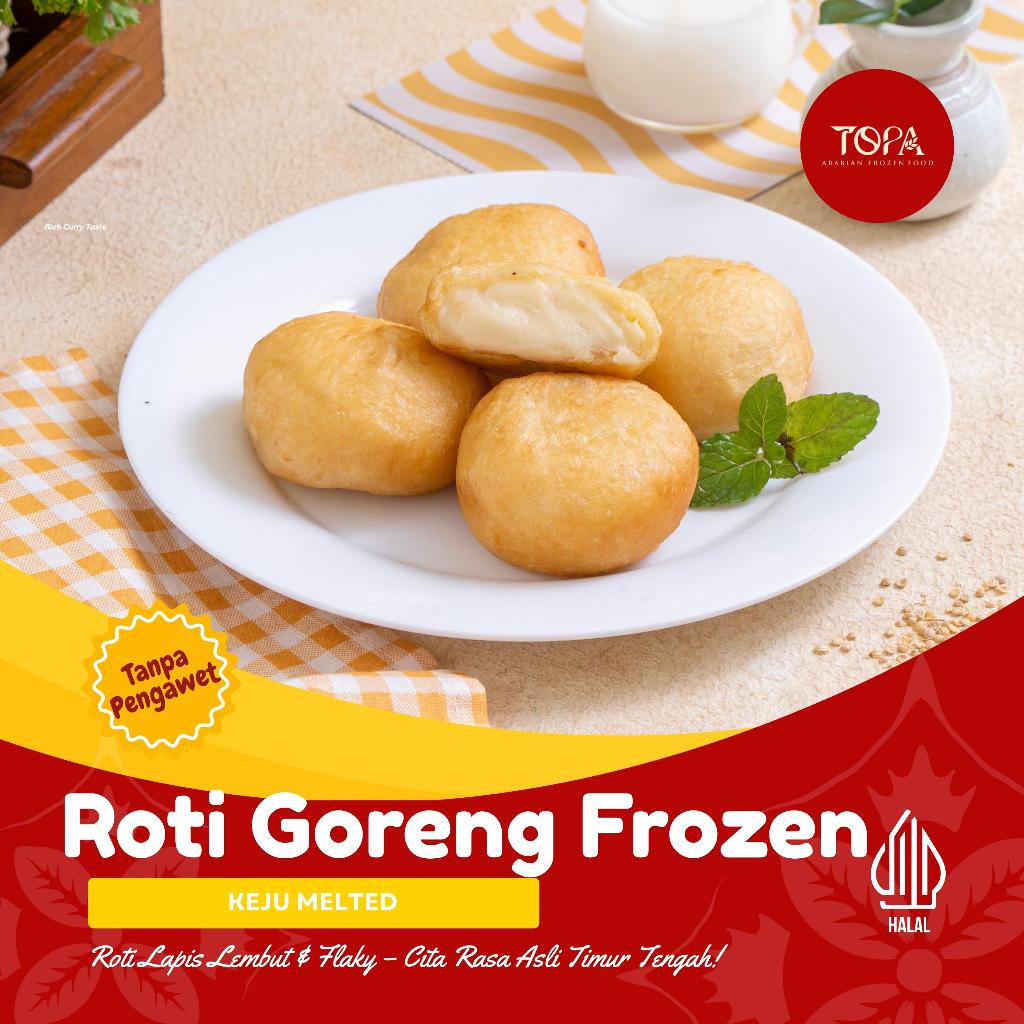 ROTI GORENG KEJU MELTED FROZEN TOPA FOOD ISI 10 PCS | SNACK MANIS BEKU SIAP GORENG | FROZEN FOOD PRA