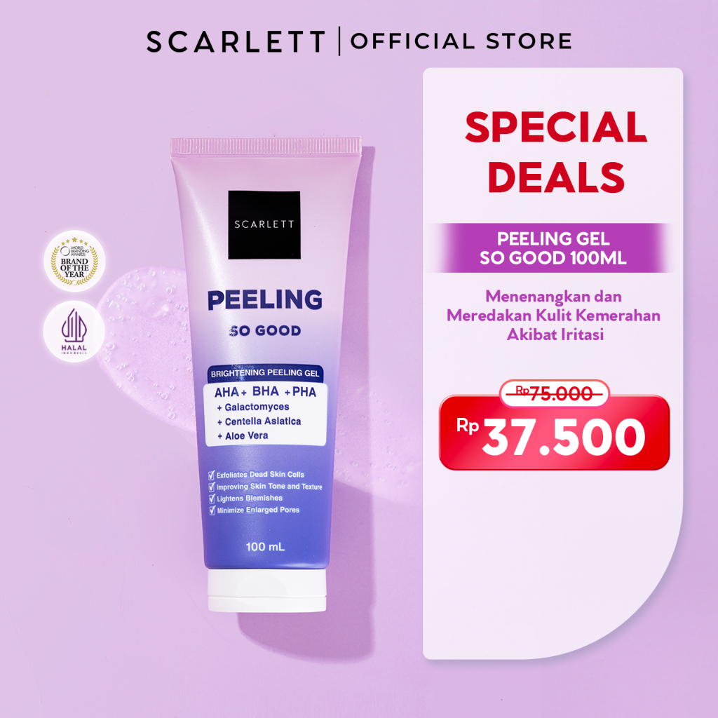 SCARLETT Peeling Gel Peeling So Good Perawatan Wajah Eksfoliasi Ringan untuk Sensitive Skin [ Scrub 
