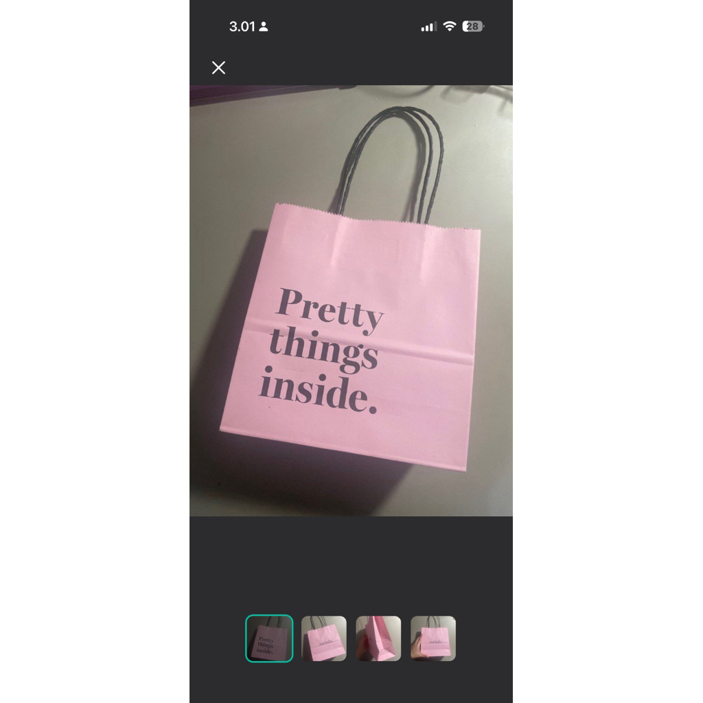 paperbag sociolla mini pink pull n bear