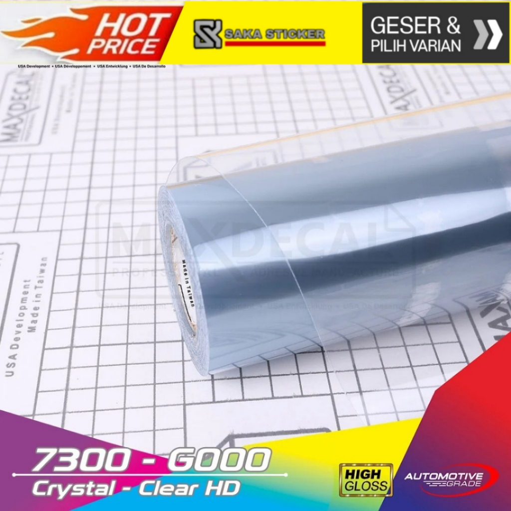 MAXDECAL STICKER MOTOR BENING TRANSPARAN CLEAR GLOSSY