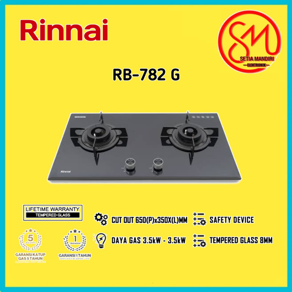 KOMPOR TANAM RINNAI RB 782G (B) BLACK