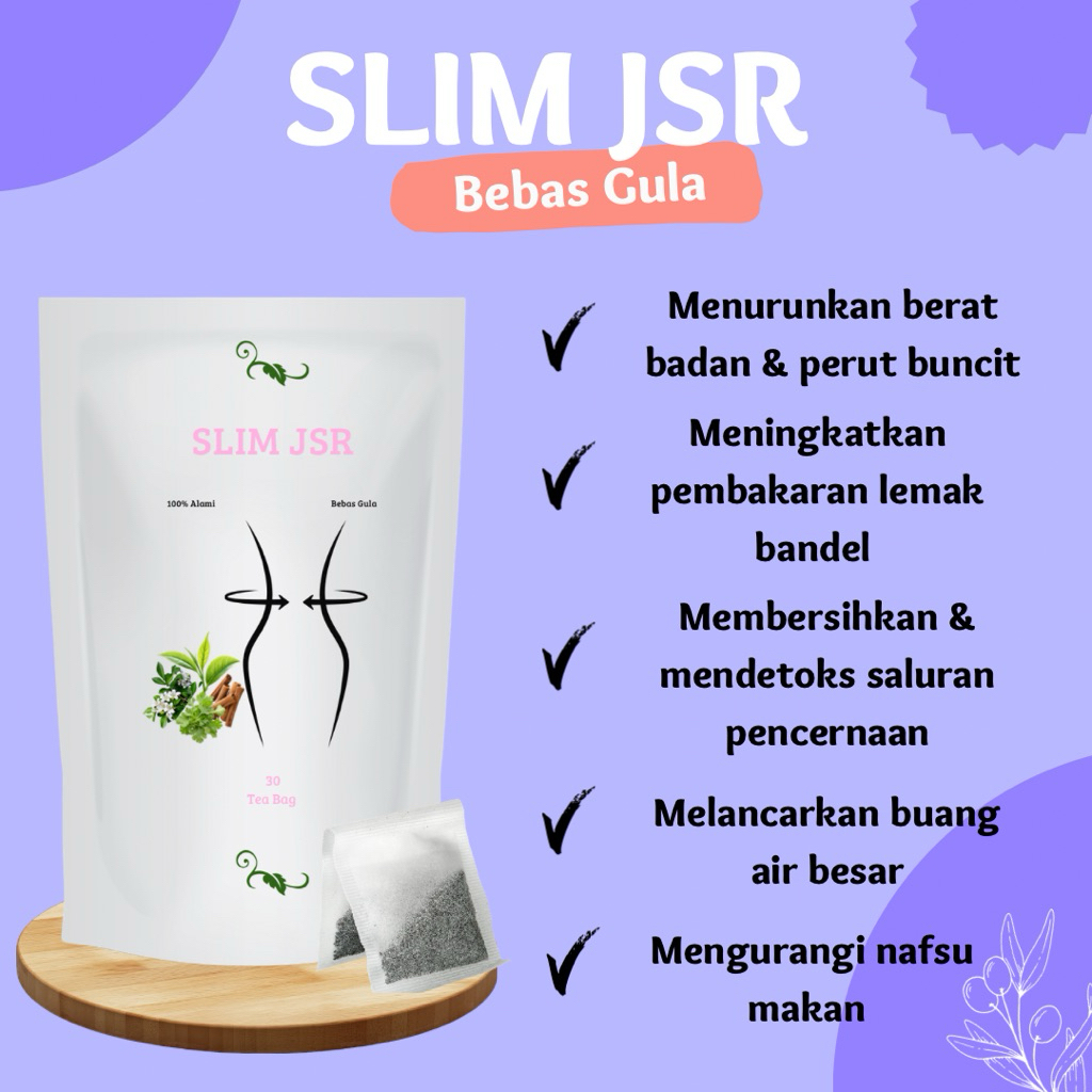 SLIMMING TEA JSR | TEH DIET DETOX HERBAL ALAMI UNTUK PELANGSING BADAN | TEA TERAMPUH UNTUK PELUNTUR 