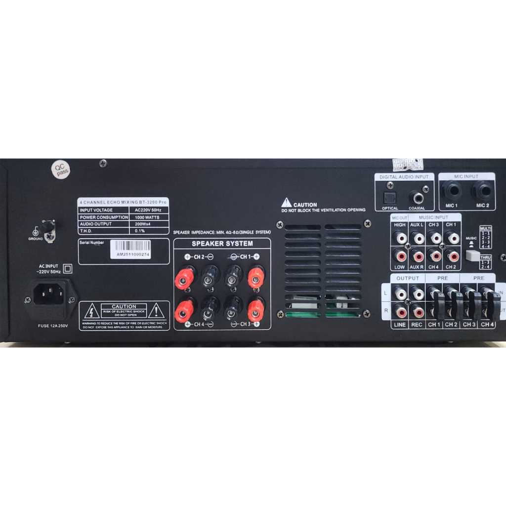 Amplifier Karaoke Wisdom BT-3200 Pro / BT3200 Pro With Bluetooth Original