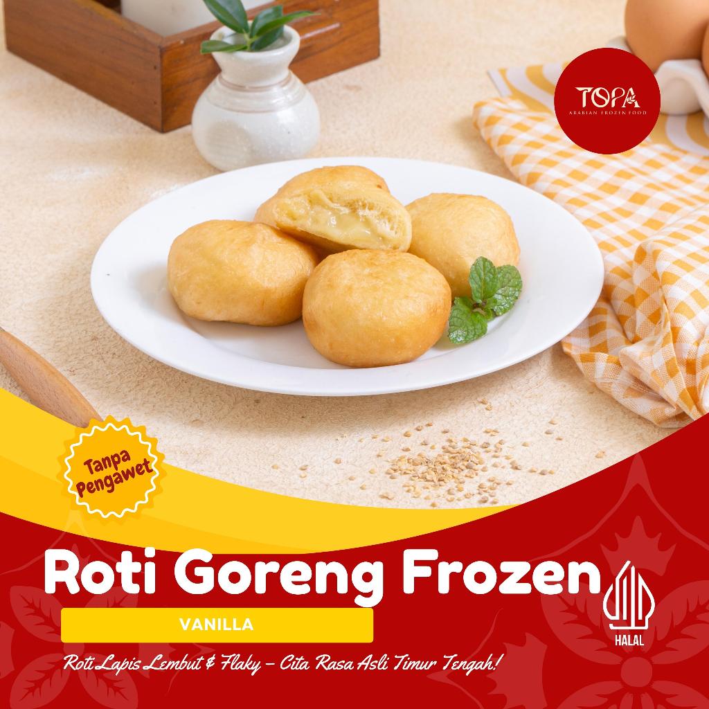 ROTI GORENG VANILLA FROZEN TOPA FOOD ISI 8 PCS | SNACK MANIS SIAP GORENG | FROZEN FOOD PRAKTIS