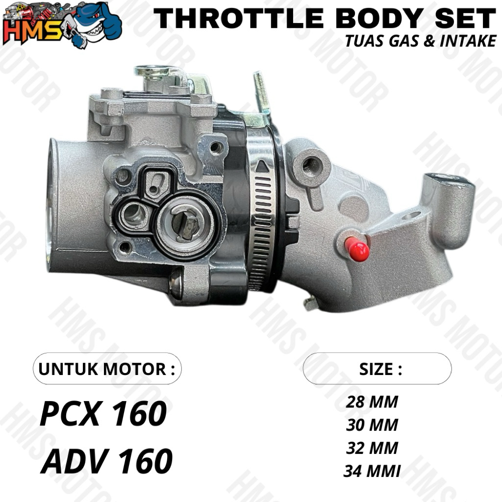 THROTTLE BODY ASSY RACING TB PCX 160 ADV 160 28 30 32 34 MM INTAKE + TUAS GAS RACING THAILAND