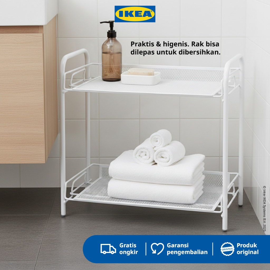 IKEA TEVALEN Unit Rak Penyimpanan Serbaguna Putih 36x17x33cm