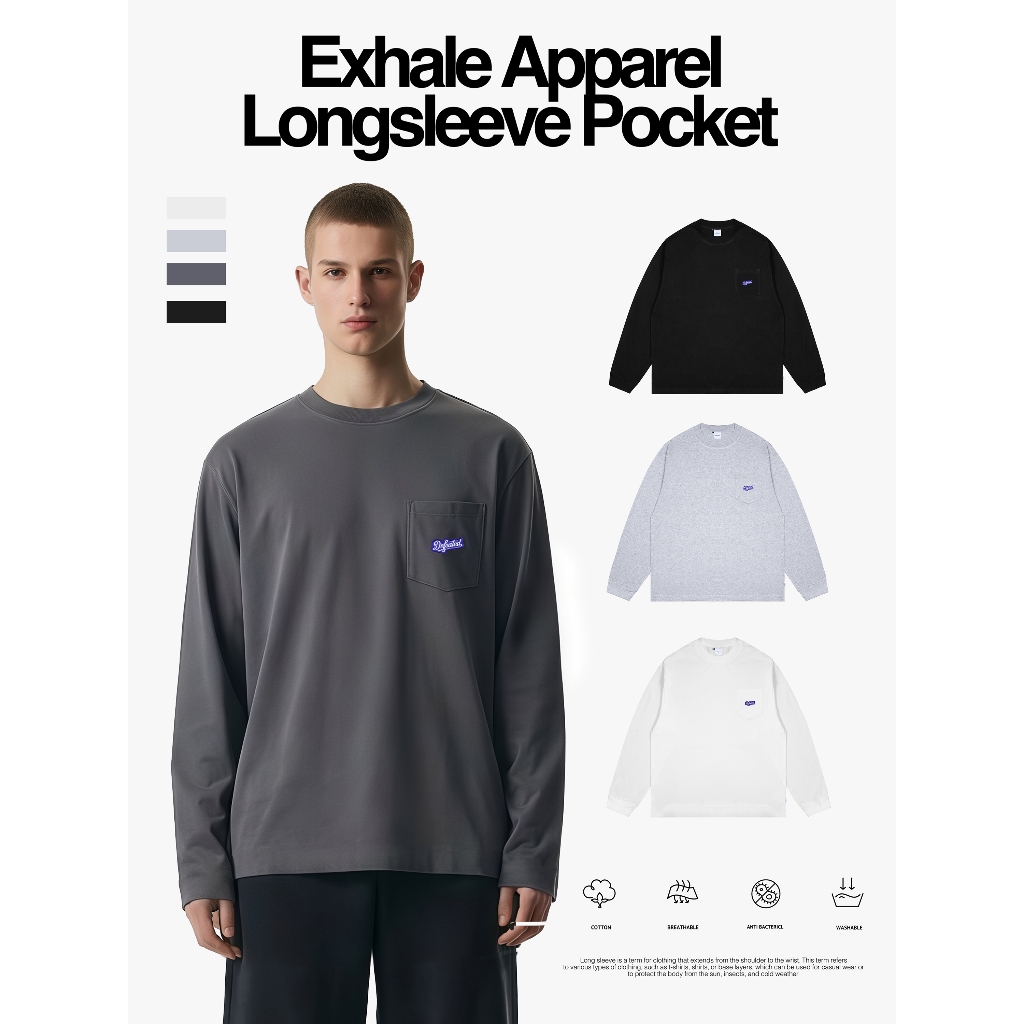 Exhale Apparel Oversize Longsleeve Pocket