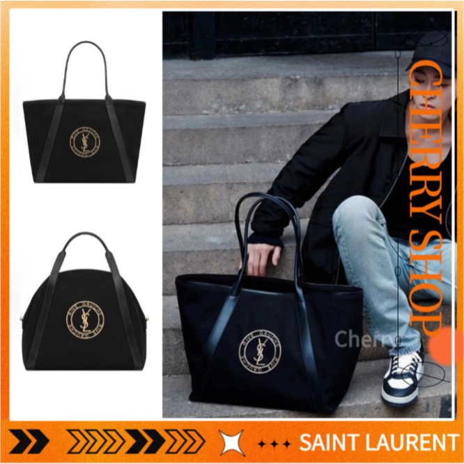 Yves Saint Laurent Embroidered Tote Bag Bowling Bag Women's Crossbody Bag Tas Belanja Tas Wanita YSL