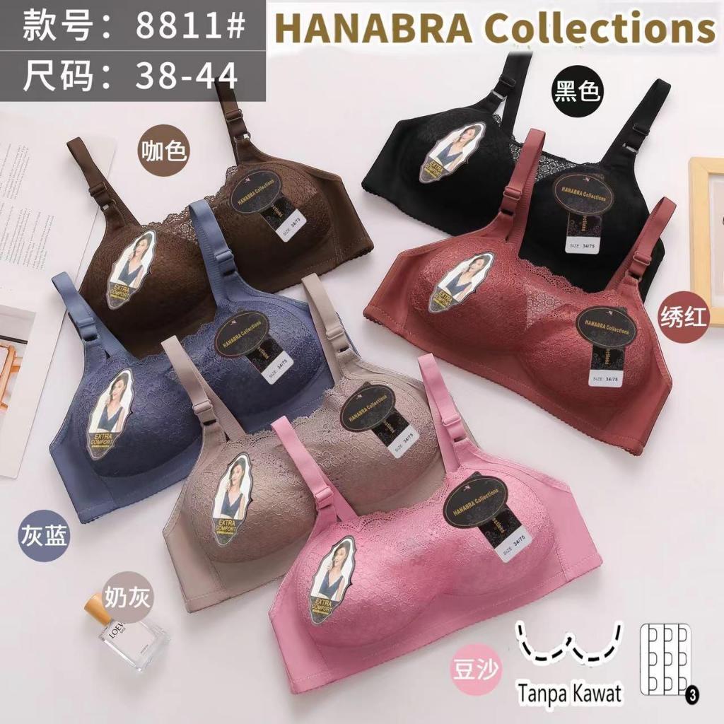 Bra kemben Hanabra 8811 Cup Besar Tanpa Kawat Busa Tipis