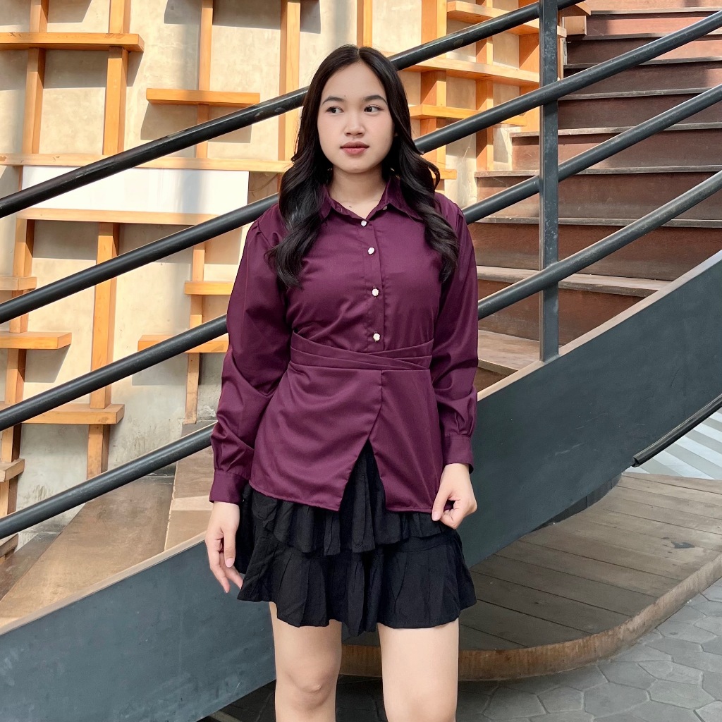 Amelia Blouse Top Atasan Wanita Bahan Toyobo