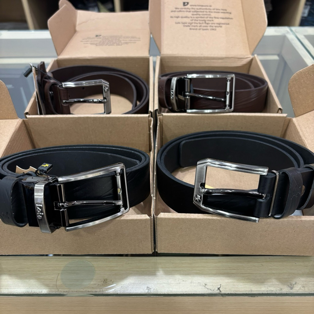 ikat pinggang lois pria original bahan 100% kulit