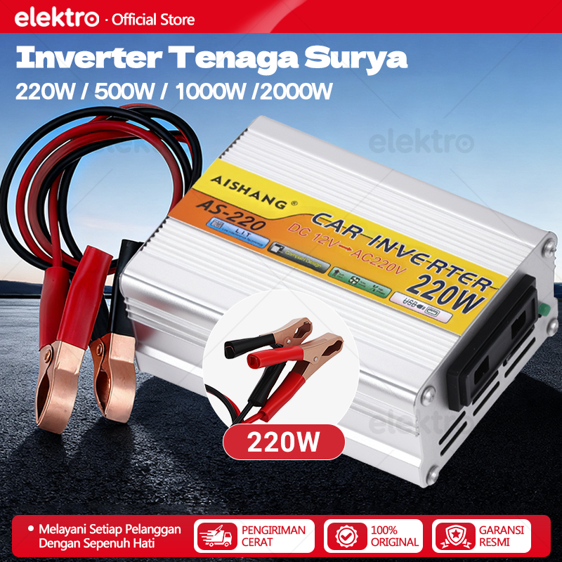 Inverter DC 12V Ke AC 220V 1000 Watt Pure Sine Wave Untuk Mobil Dan Outdoor 2000 1000 500 220 Watt