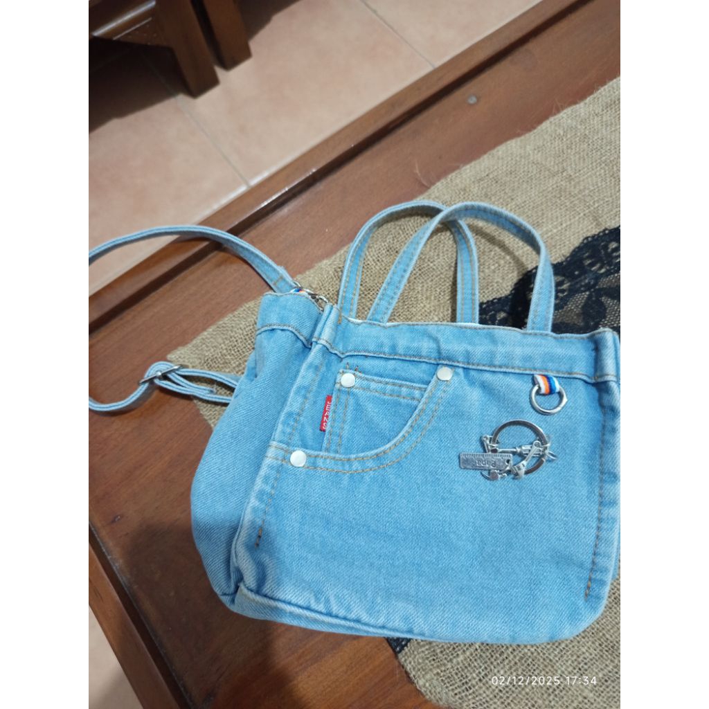 tas selempang/ tas hp denim