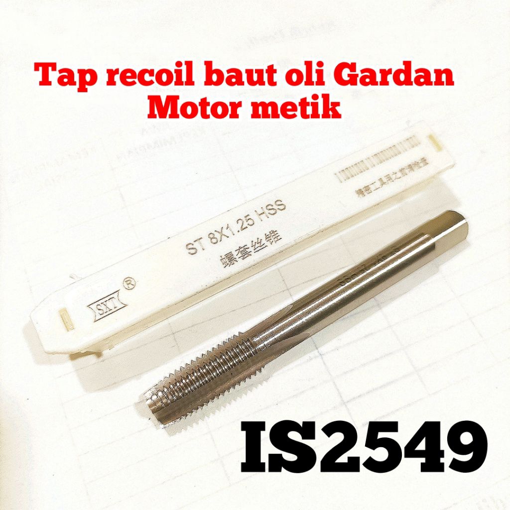1pcs tap recoil baut oli gardan tap ST8x1.25 HSS tap recoil baut m8x1.25 bukan tap yamawa osg nachi