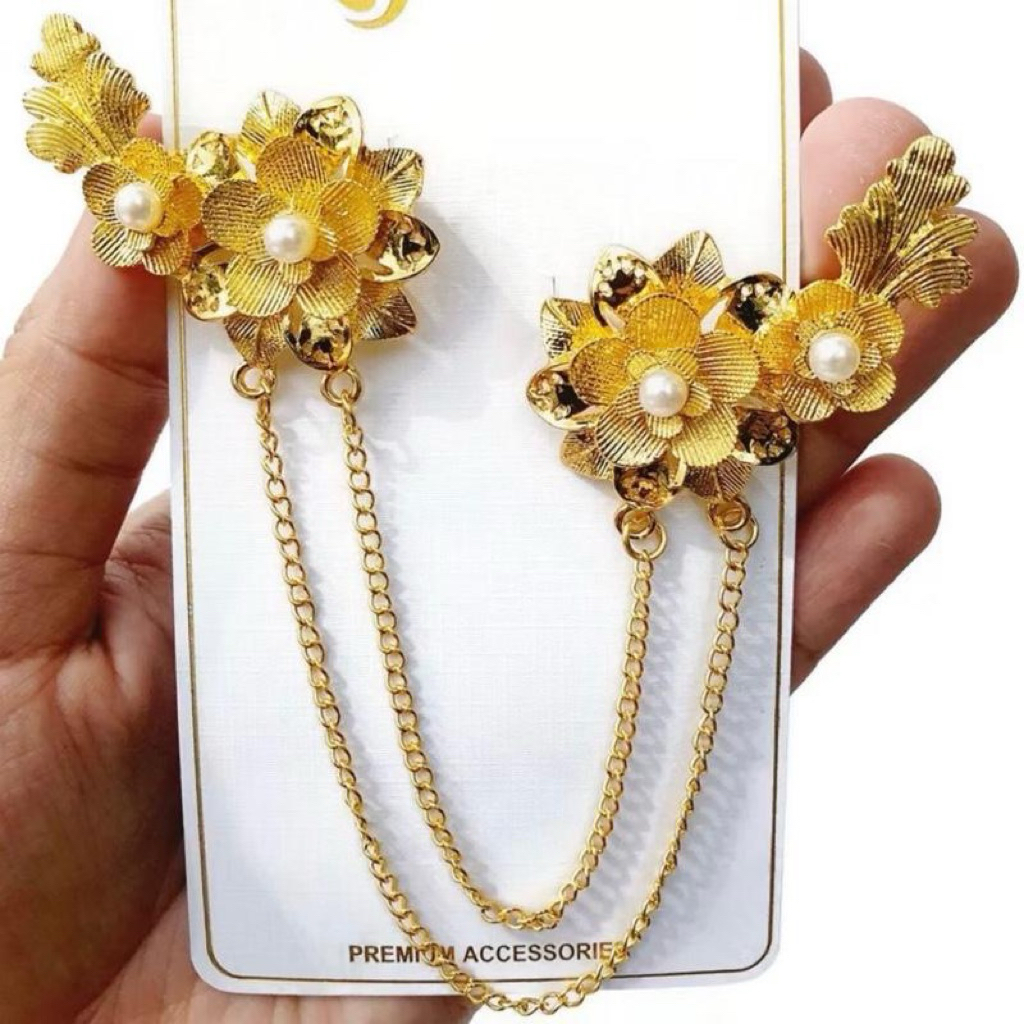 2 rantai bros aksesoris kebaya bali - aksesoris kebaya cantik