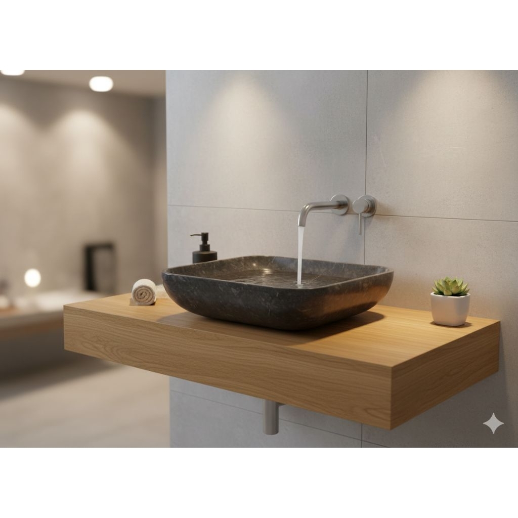 wastafel cuci tangan batu marmer