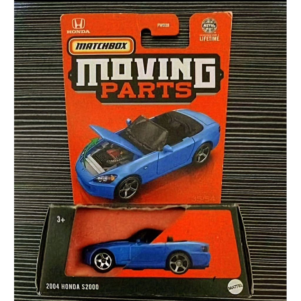 Matchbox Moving Parts 2004 Honda S2000 (Sealed, Bad Box)