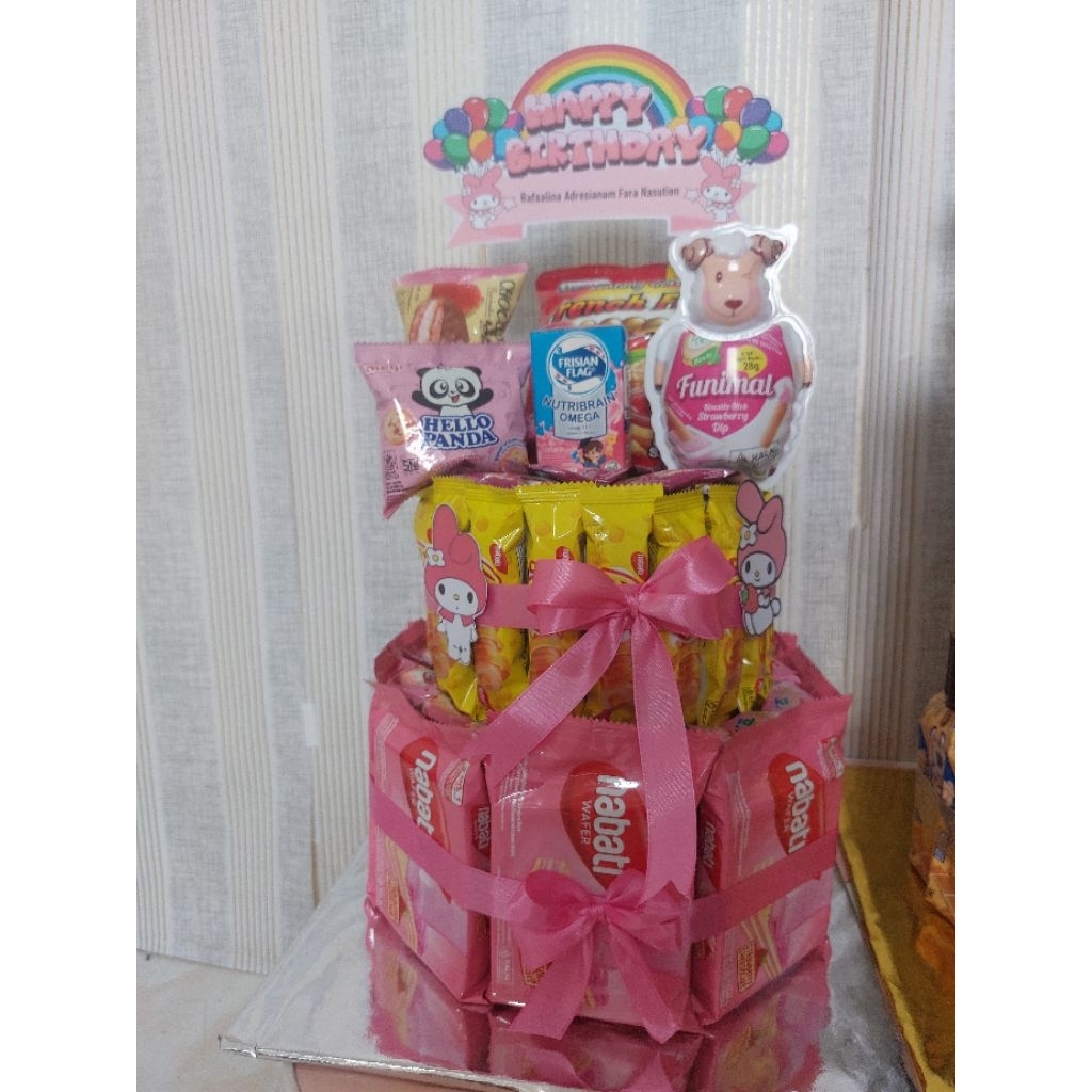 Buket Snack kue Ulang Tahun