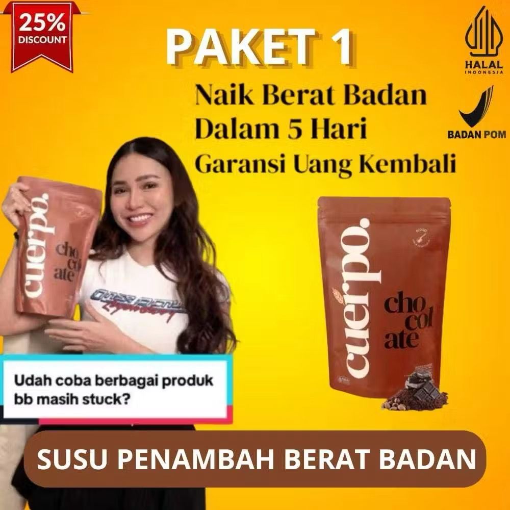 Promo Cuerpo Susu Tinggi Kalori & Protein Tambah Berat Badan Nambah Nafsu Makan Gemuk Gemoy Merata