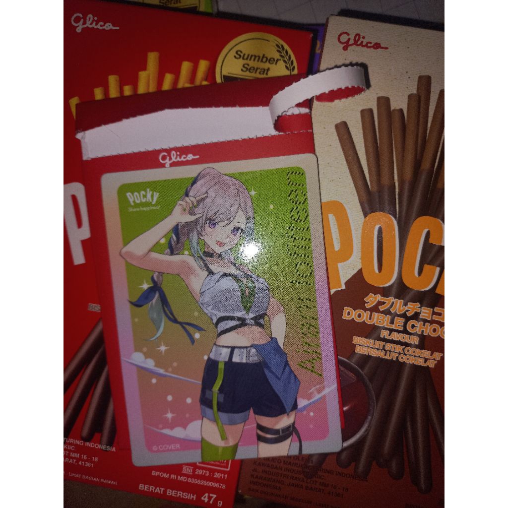 Pocky x hololive photocard iofi kaela zeta