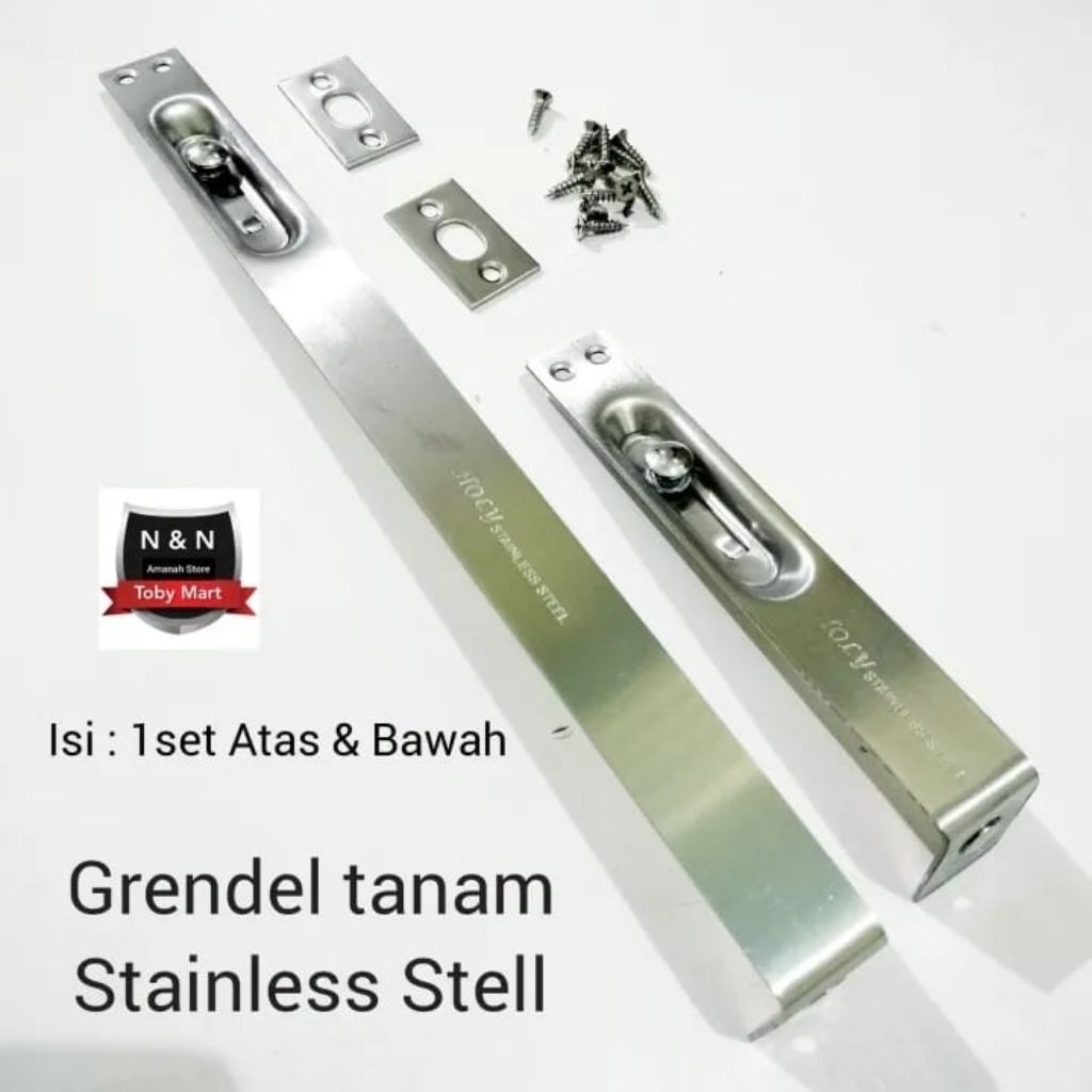 Grendel Pintu rumah 30cm Slot Kunci Pintu 12 inch stainless Stell
