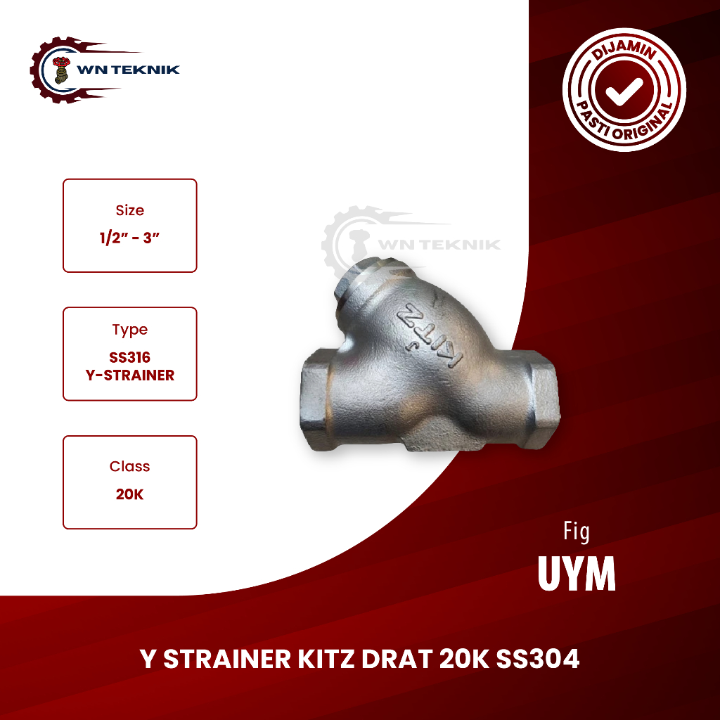 Y STRAINER KITZ 1" INCH DRAT 20K SS304 ORIGINAL