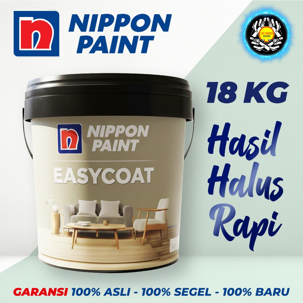 CAT TEMBOK CAT DINDING NIPPON PAINT 18 KG WARNA SUPER WHITE PUTIH BERSIH 18KG CAT AIR PAIL TONG BESA
