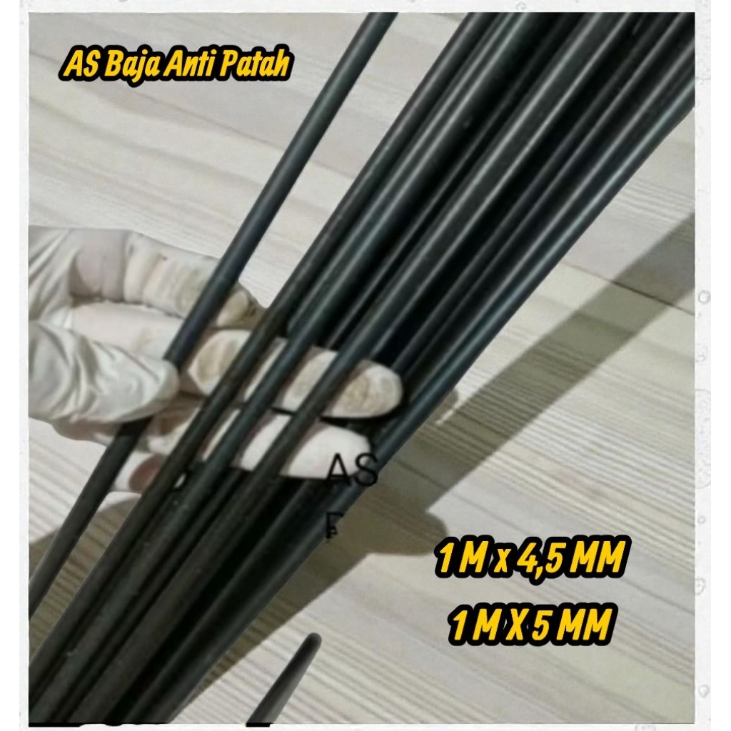 AS BAJA HITAM Anti Bengkok Anti Patah Alat Bahan Pancing