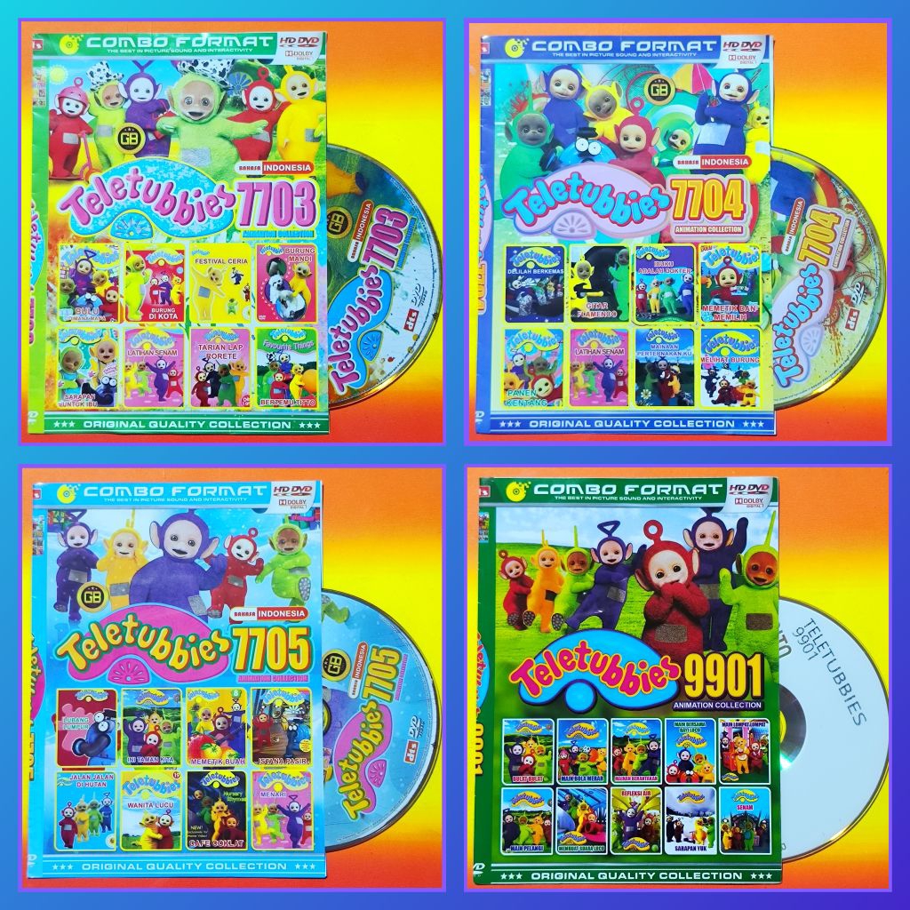 Kaset Film Kartun Anak Koleksi Teletubbies Edisi Pilihan Lengkap Bahasa Indonesia