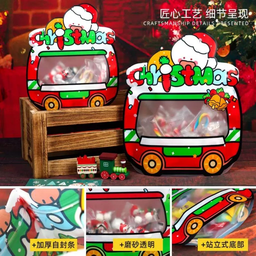 atal) Goodie Bag Natal/Kantong Bingkisan Natal/Kantong Unik/Goodie Bag Natal Lucu