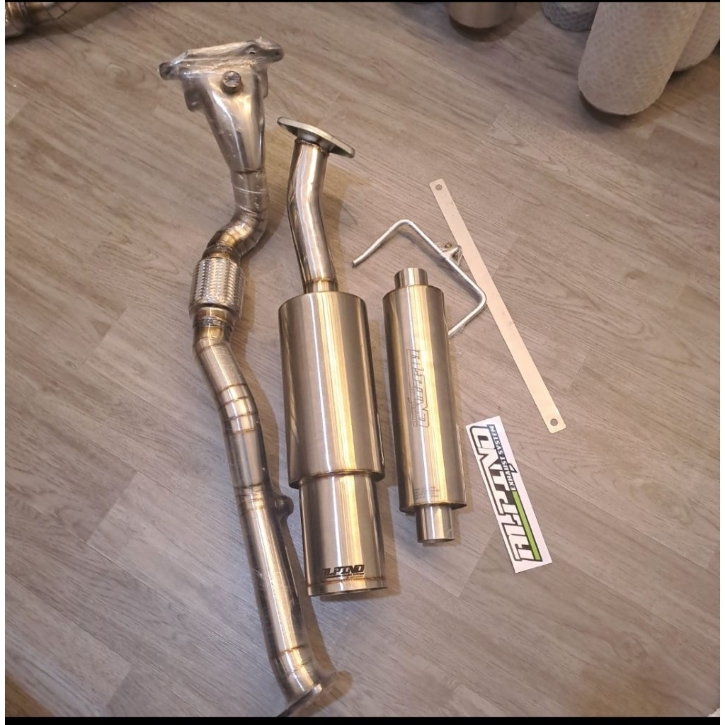 full system alpino bolt on old Brio dpfp resonator muffler FO2 V2