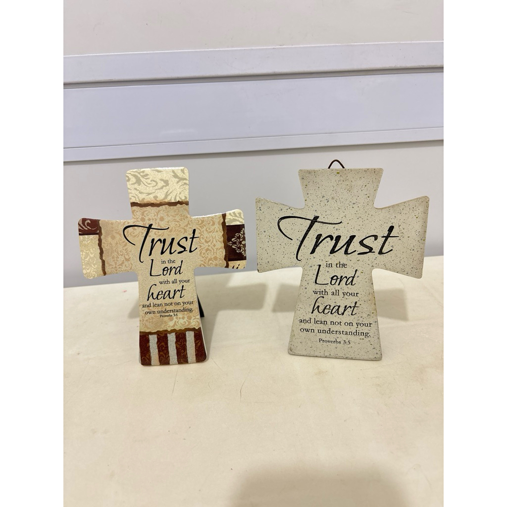 [PL] Salib Ayat Alkitab Bahasa Inggris | Salib Pajang | Salib Dinding | Standing Bible Verse Cross