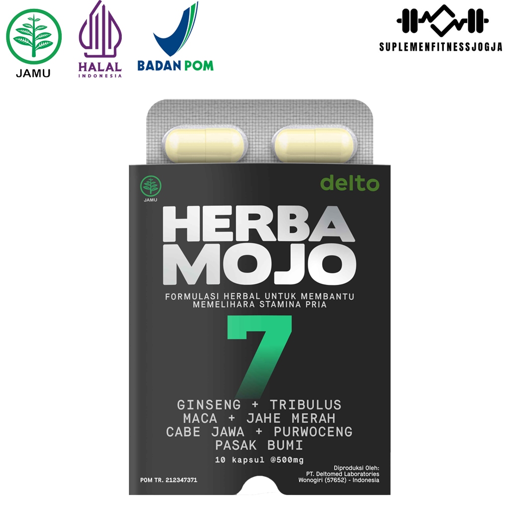 Herbamojo Blister Isi 10 Kapsul - Suplemen Herbal Stamina Pria / Kualitas Baik